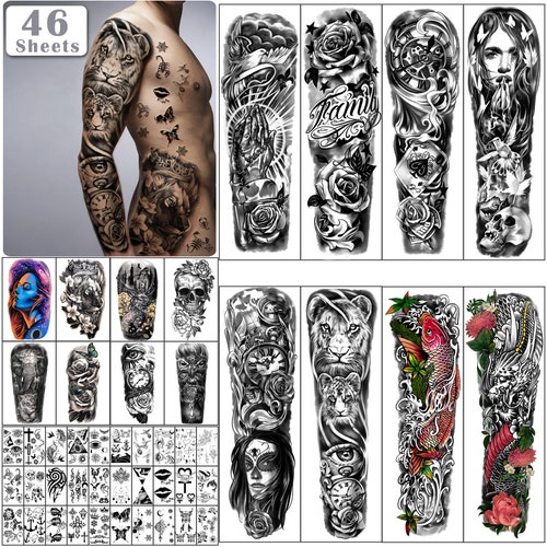 TOOBIT Large Temporary Tattoos Full Arm and Half Arm Tattoo India | Ubuy
