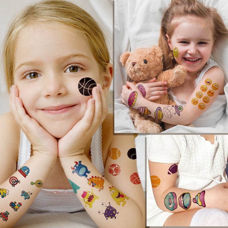 90 Sheets Waterproof Temporary Tattoos for Kids Temporary Etsy