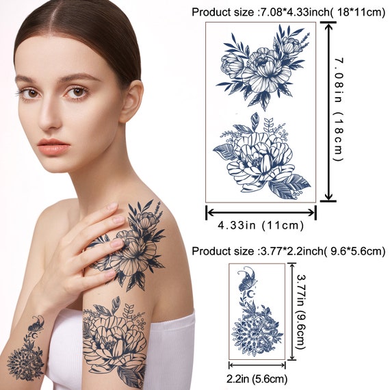 Fake Tattoo For Woman Herbal Juice Tattoo Stickers Semi-permanent  Disposable Waterproof Butterfly Rose Blue Ink Tattoo Stickers - Temporary  Tattoos - AliExpress