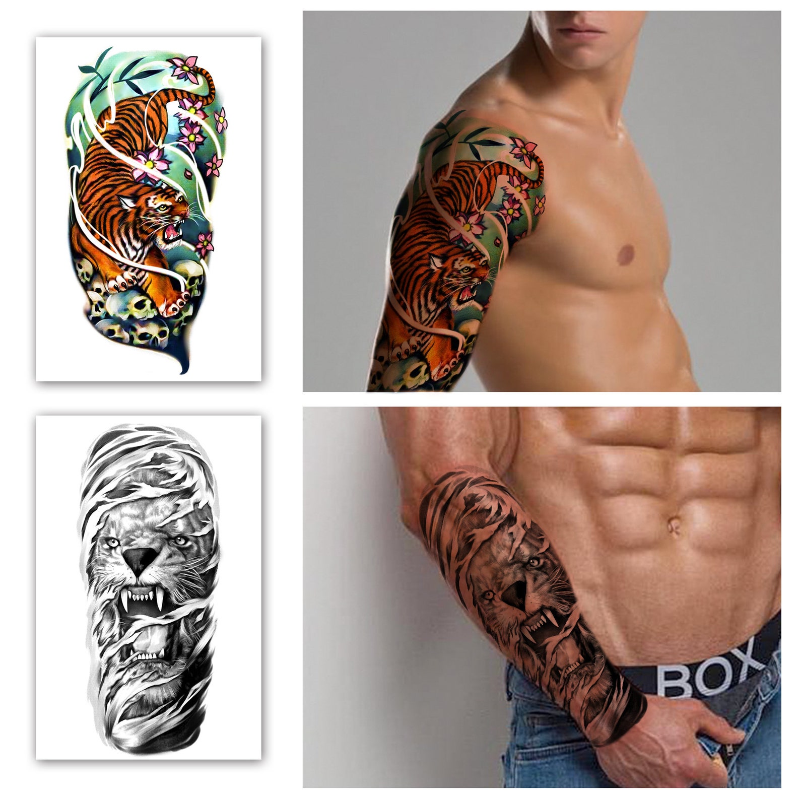 Waterproof Full Arm Temporary Tattoos 8 Sheets and Half - Etsy