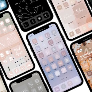 350 Customize Home Screen IOS 14 15 Update App Icon Photo Cover Pale Pastel Pink and White Pack Favicon Cover Photos. Bild 8