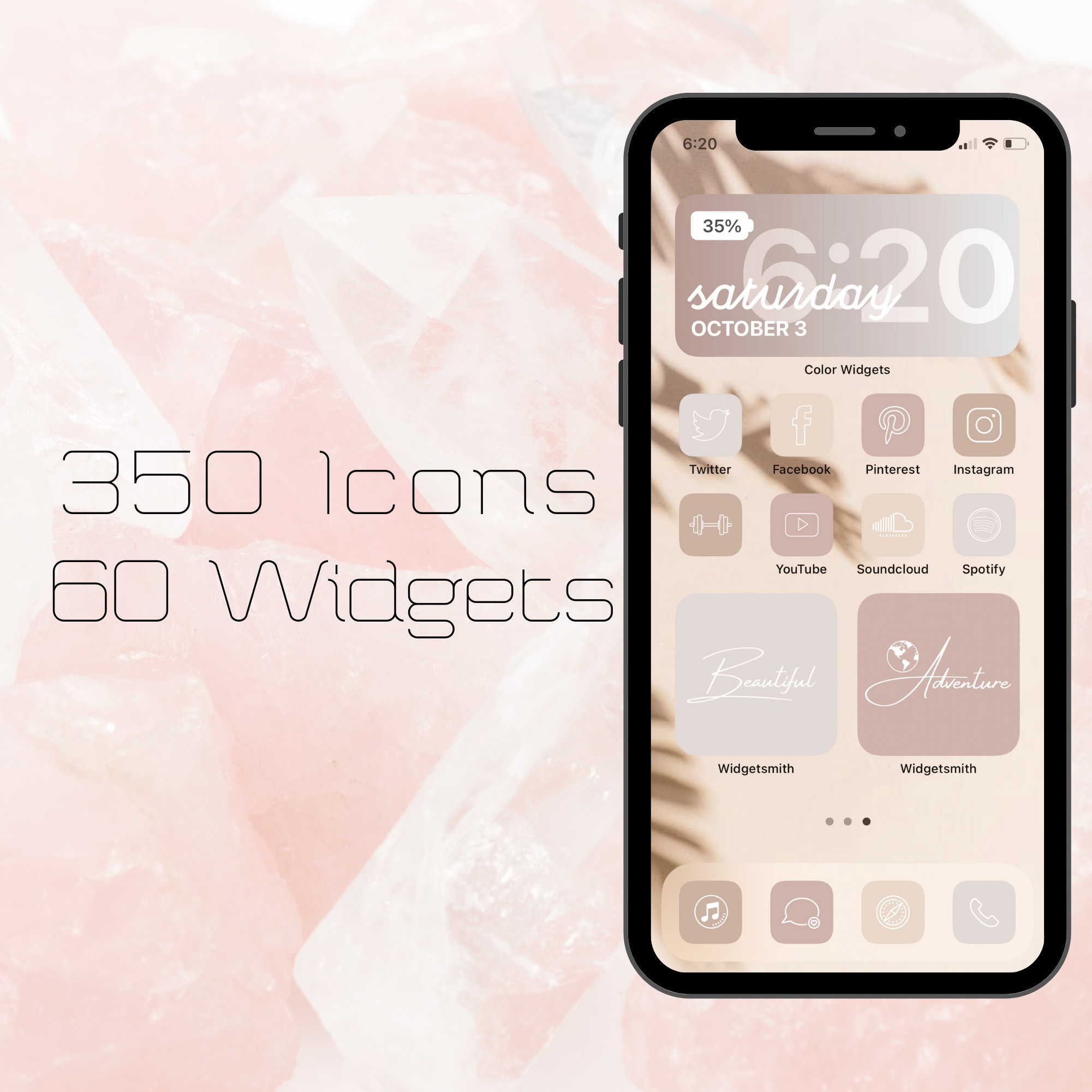Sugar Sweet Rose Beige Nude Aesthetic Icon Pack Ios 14 Etsy