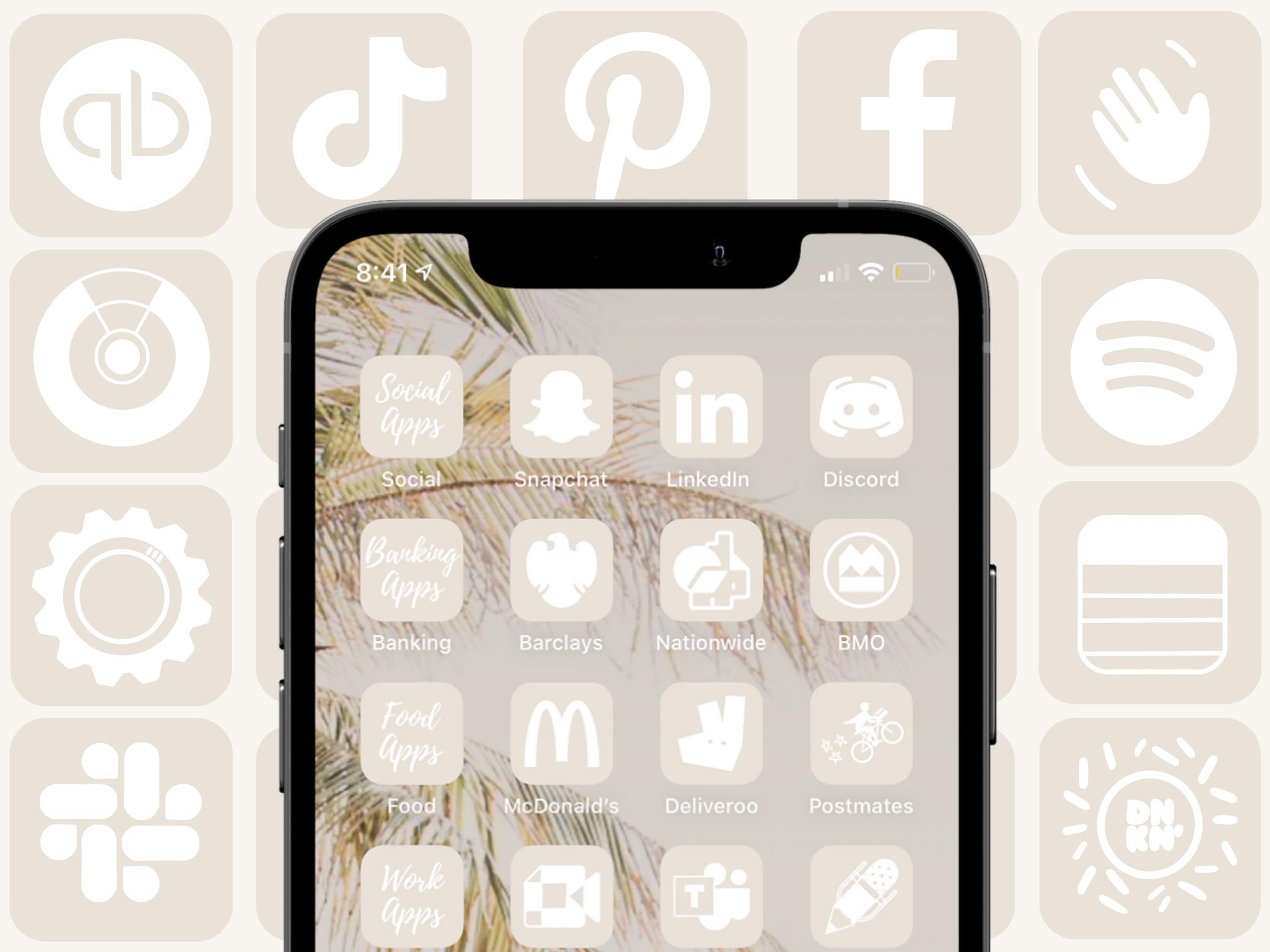 350 Pack Cream Beige App Icons For Customizing Home Screen In Etsy New Zealand