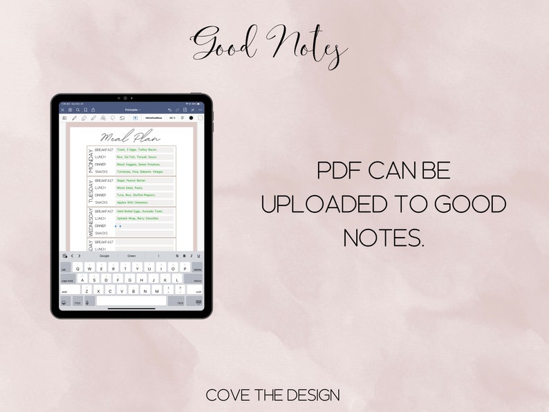 Printable Grocery List and Meal Planner PDF File Digital | Etsy