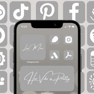 Gray Tone Neutral Aesthetic | 350 App Icon Pack For iPhone IOS 14 Icons Covers | Cove The Design Widget Covers | Customize Home Screen