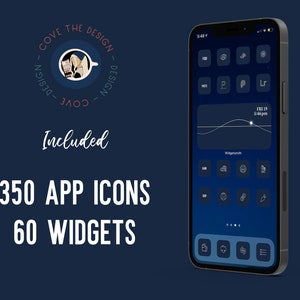 350 Navy Blue App Icons To Customize Your Home Screen In iOS14 App Icons 60 Widgets Widgetsmith Cove The Design Custom App Icons image 3