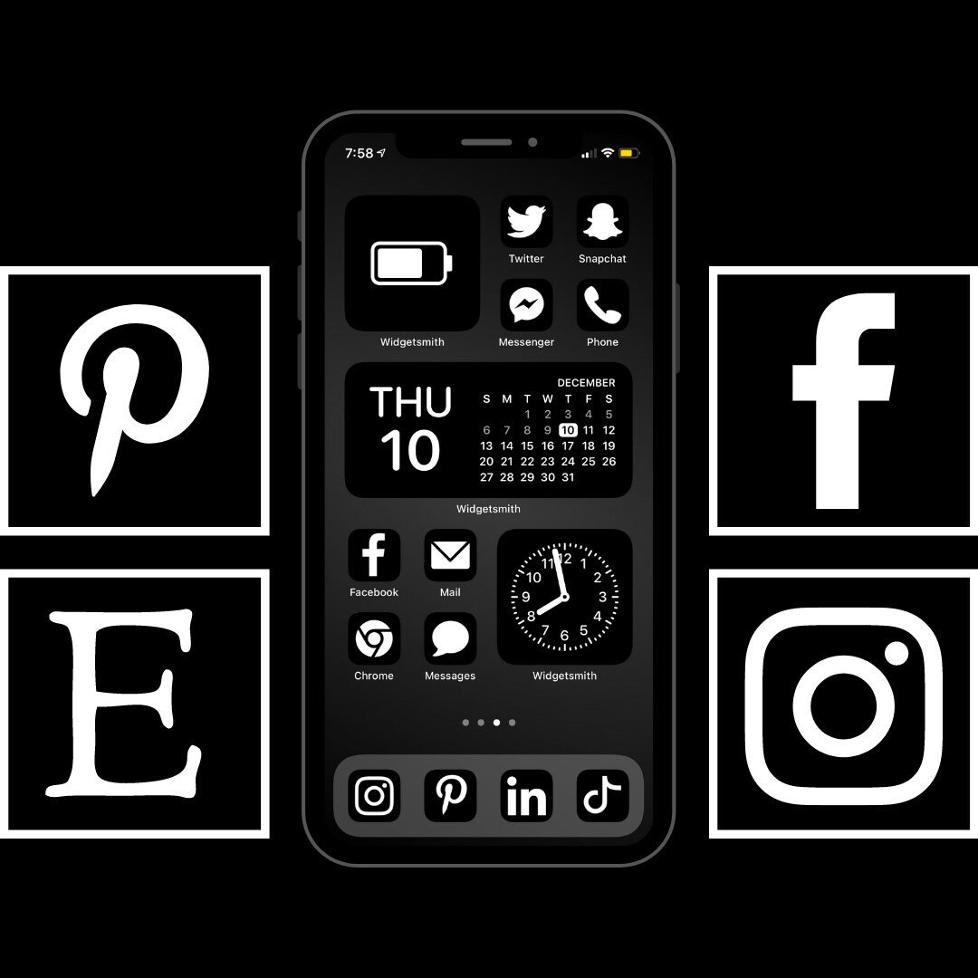 100 Customize Home Screen IOS 14 Update App Icon Photo Cover Etsy