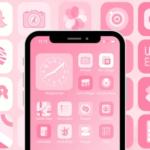 iOS Pink Icons Pack | iPhone IOS 16 App Aesthetic | 600 Icons | Includes Widgets | IOS14 IOS15 IOS App Icons