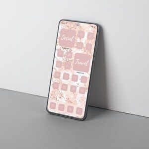 Pink iOS 16 iPhone App Icons Minimal Pink & White Aesthetic Icon Design Widget Smith Photo Widgets App Icon Pack Cavern Pink image 4