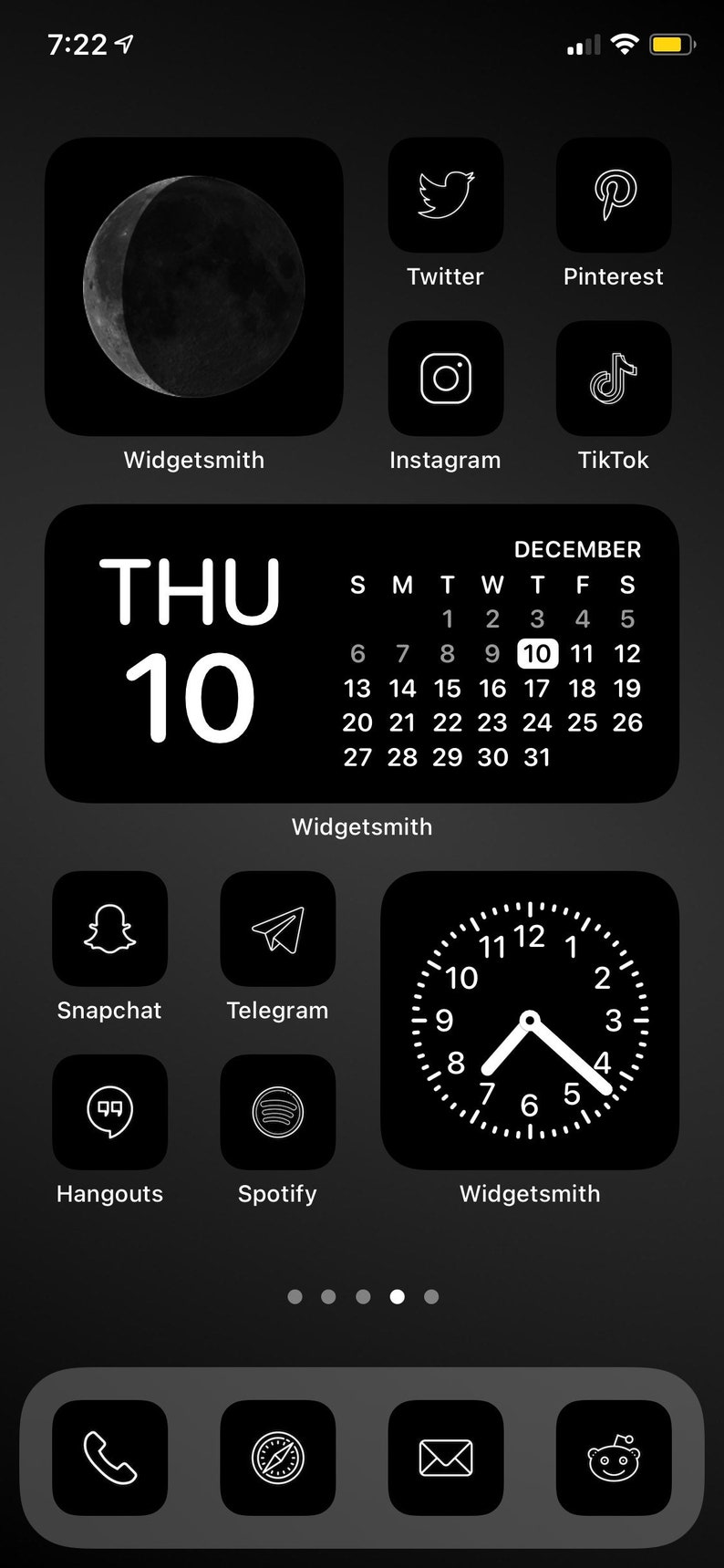Minimal Charcoal Icon Aesthetic Pack Black and White App Icons IOS 14 Customize Home Screen Widget Smith Widgets Cove The Design image 9