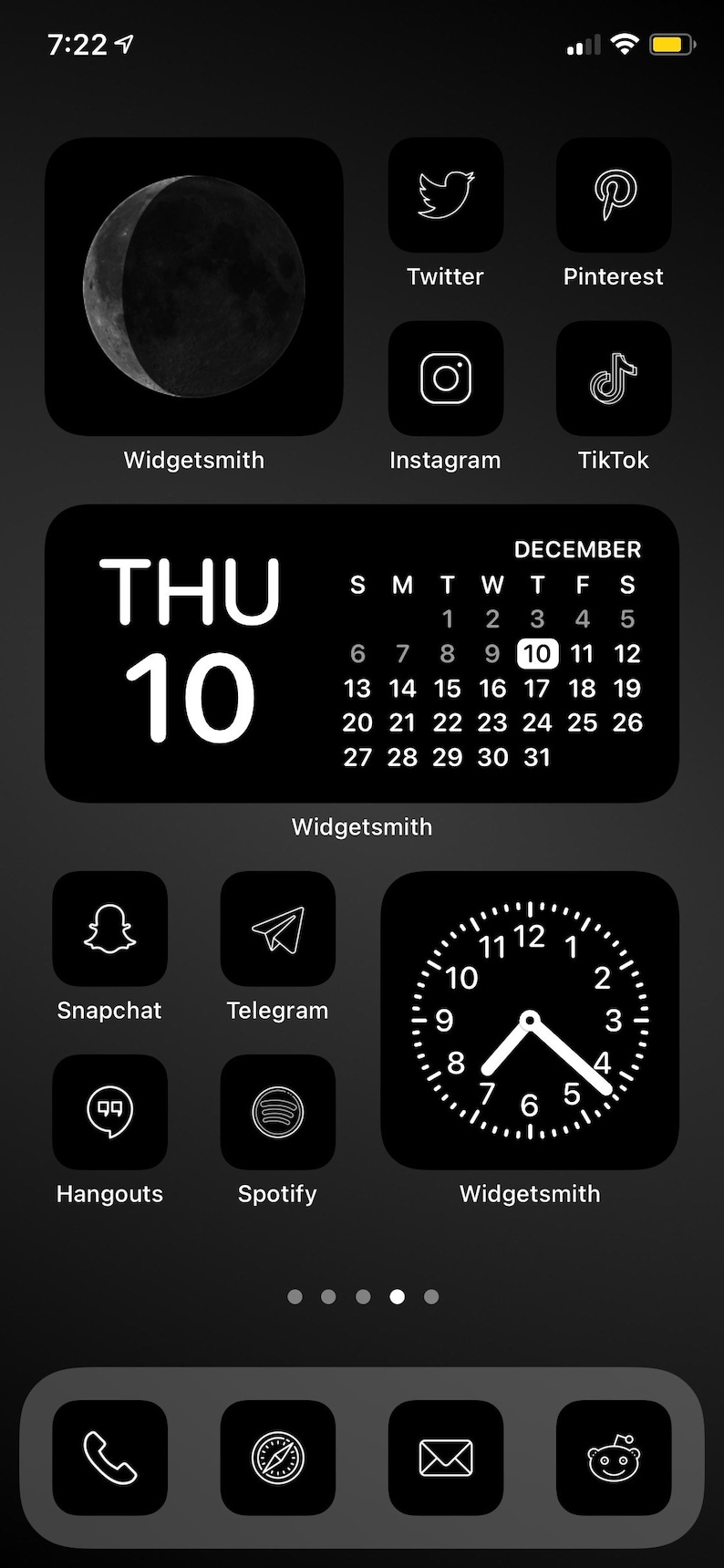 Minimal Charcoal Icon Aesthetic Pack Black and White App Icons IOS 14 Customize Home Screen Widget Smith Widgets Cove The Design image 9