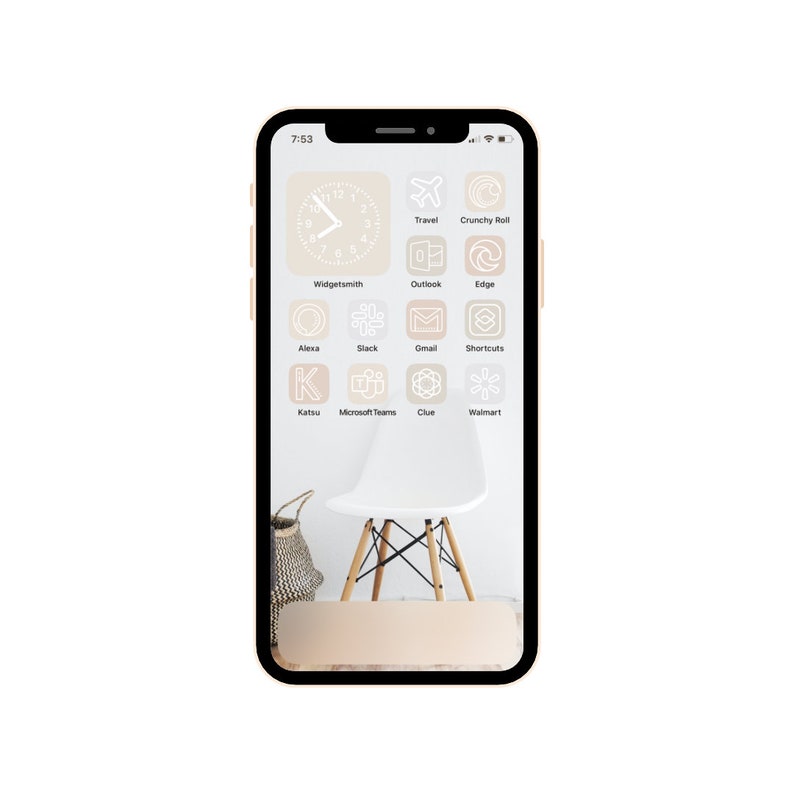350 Minimalist Neutral App Icon Pack With 50 Photo Widgets | Etsy Canada
