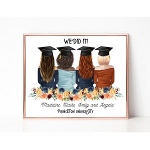 Digital Graduation Gift, Personalized Graduation Print, Class Of 2025, Custom Best Friend Gift, Daughter Graduation, Graduation Gift For Her