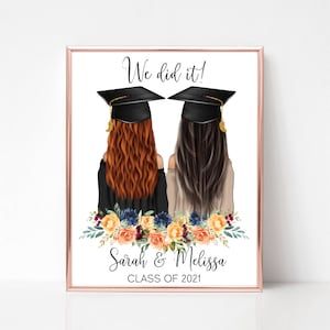 Custom Graduation Gift, Personalized Graduation Print, Class Of 2025, Best Friend Gift, Daughter Graduation, Graduation Gift For Her