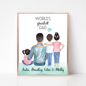 Father&#39;s Day Gift, Father Birthday Gift, Personalized Dad Print, Funny Dad Gift, Custom Father Print, Gift for Father, Best Dad Ever Gift