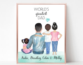 Vatertagsgeschenk, Vater Geburtstagsgeschenk, personalisierter Papa Druck, lustiges Papa Geschenk, benutzerdefinierter Vater Druck, Geschenk für Vater, bestes Papa aller Zeiten