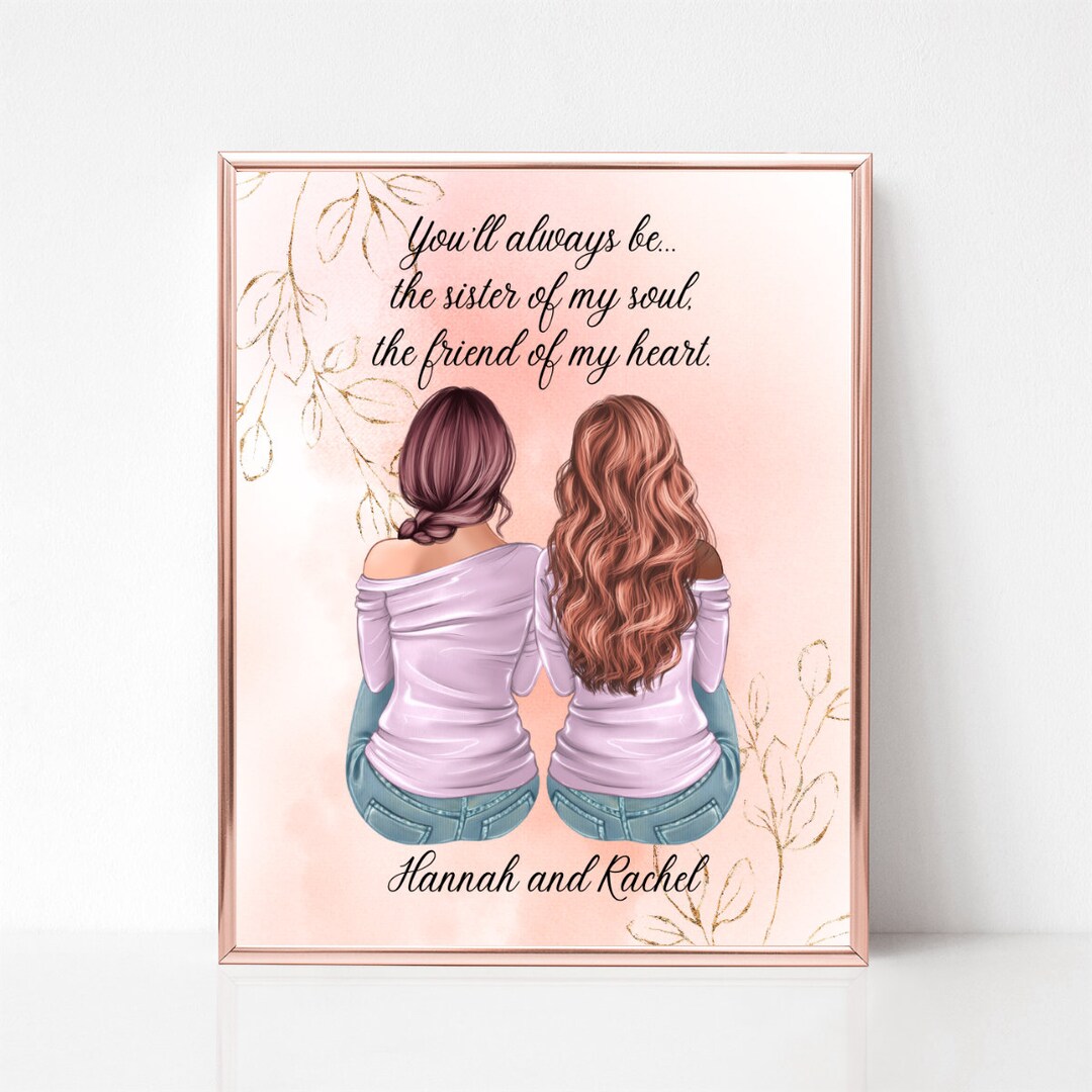 Personalized Best Friends Gifts, Custom Friend Print, Digital Print
