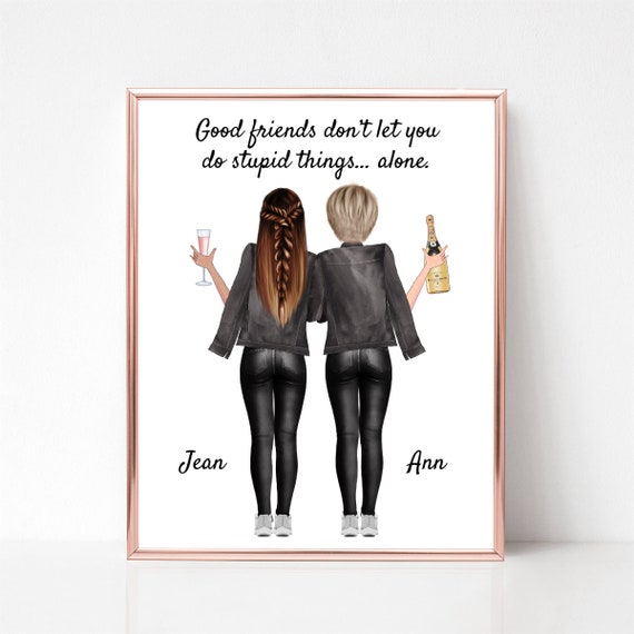 Best Friends Birthday Gifts, Best Friends Gifts, Best Friends Gifts, Bestie  Gift, BFF Gift, Bestie Print, Personalized Gifts, Christmas Gift 