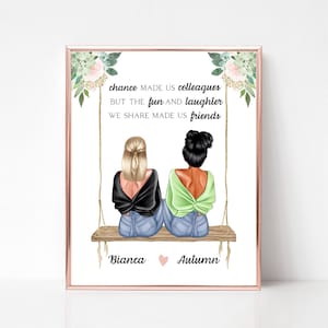Work Best Friend, Coworker Friend Gift, Coworker Birthday Gift, Colleague Leaving Gift, Chance Made Us Colleagues, Work Bestie, Retirement