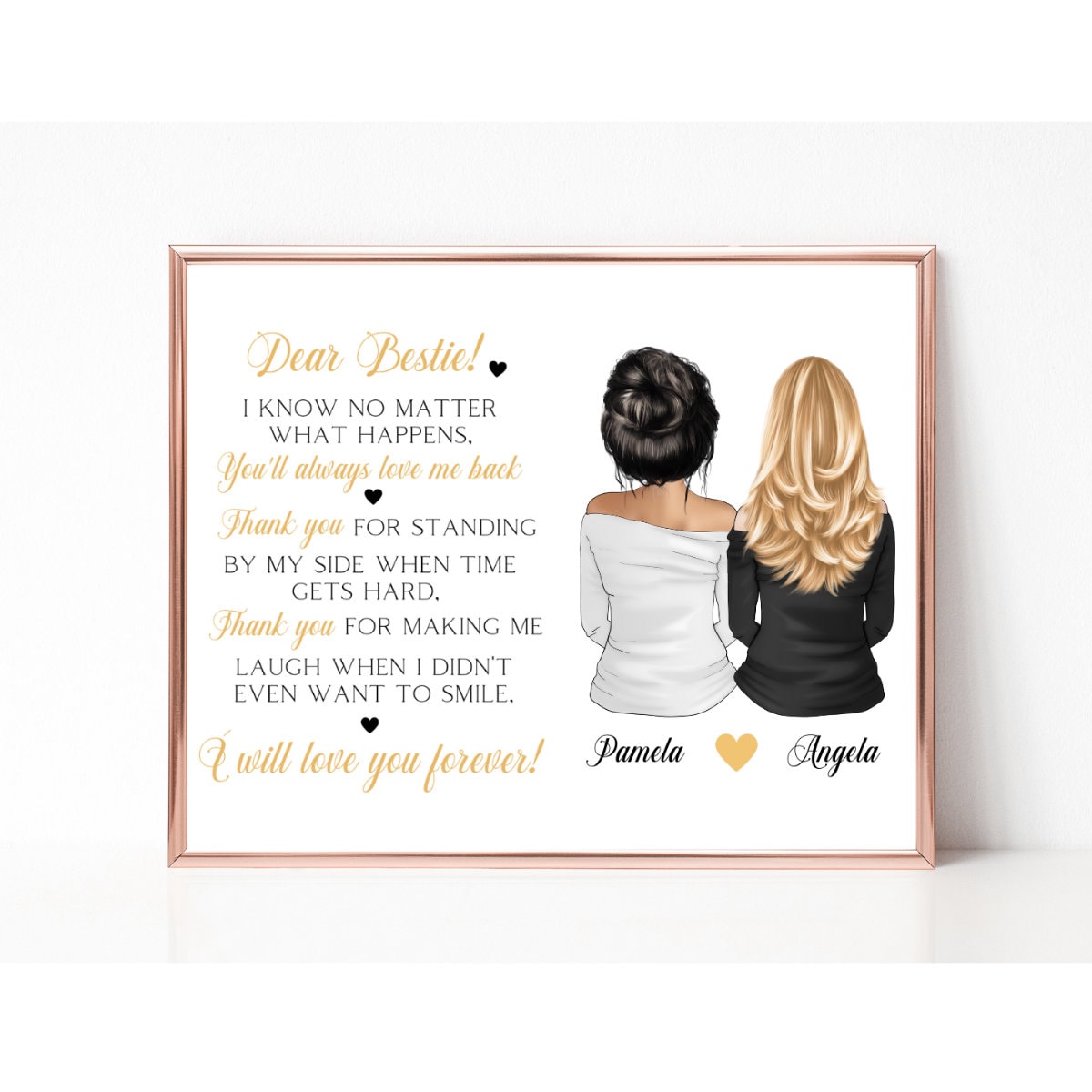 Personalised Print for Friend, Friends Gift, Besties Gift