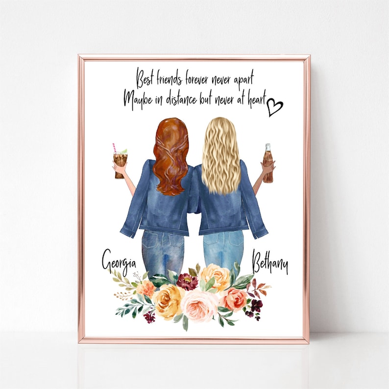 Custom Best Friend Print Personalizable Gift Digital File - Etsy