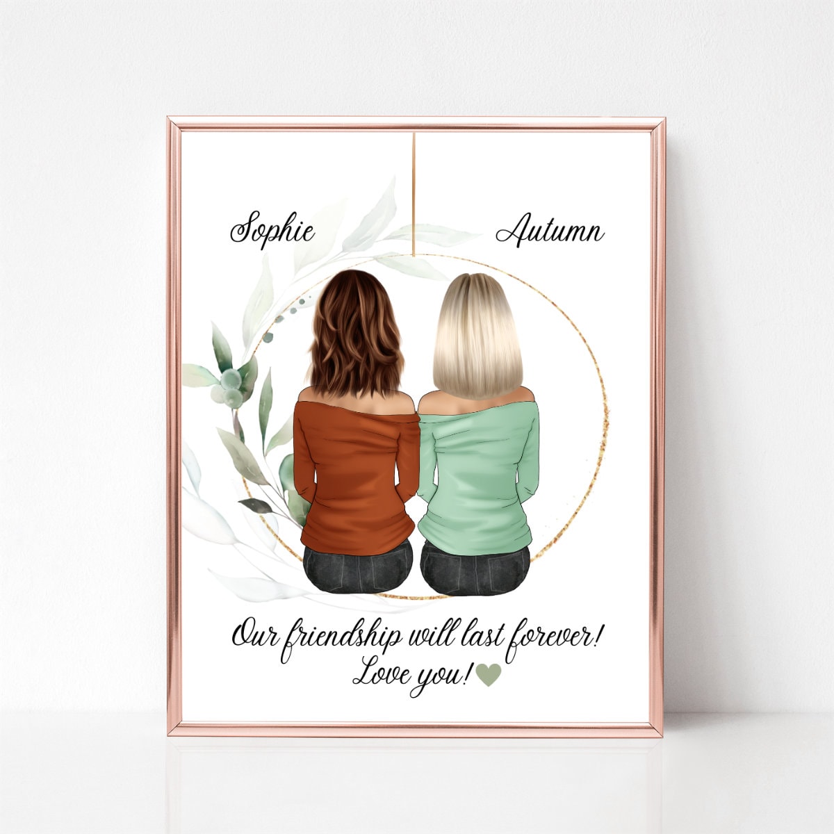 Best Friends Gifts Custom Best Friend Print Digital Prints Etsy