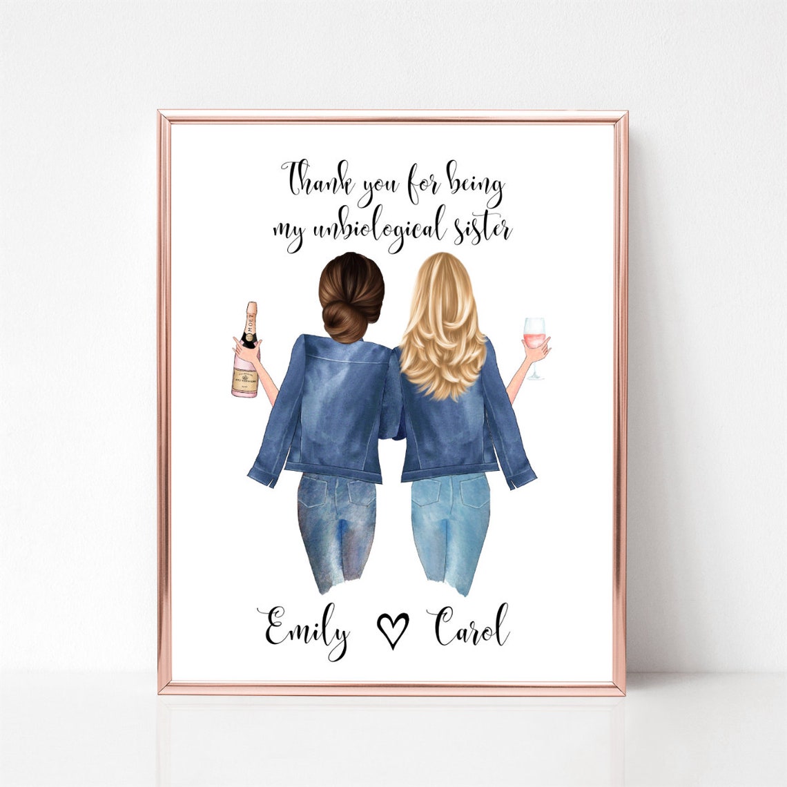 Best Friends Gifts Custom Best Friend Print Digital File Etsy