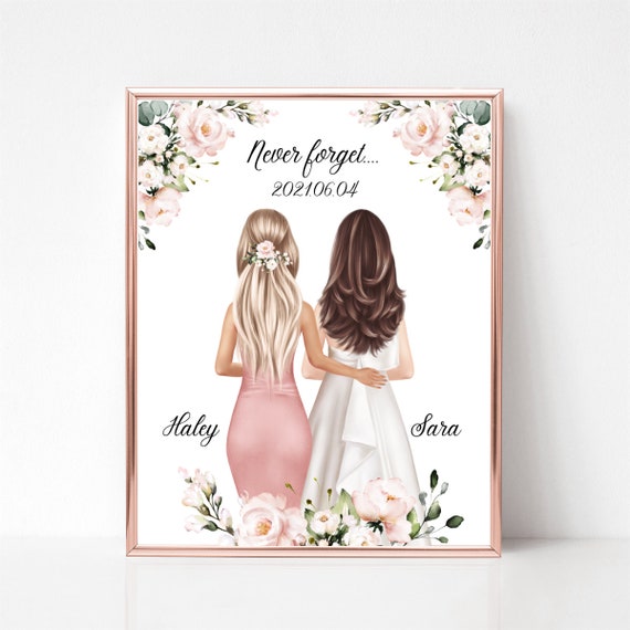 Bridesmaid Print Thank You Gift for Bridesmaid Custom - Etsy