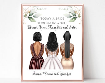 Mother and Sister of the Bride, Thank You Gift for Wedding, Gift for Bride, Sister Wedding Gift, Mother of the Bride Gift, Daughter Wedding