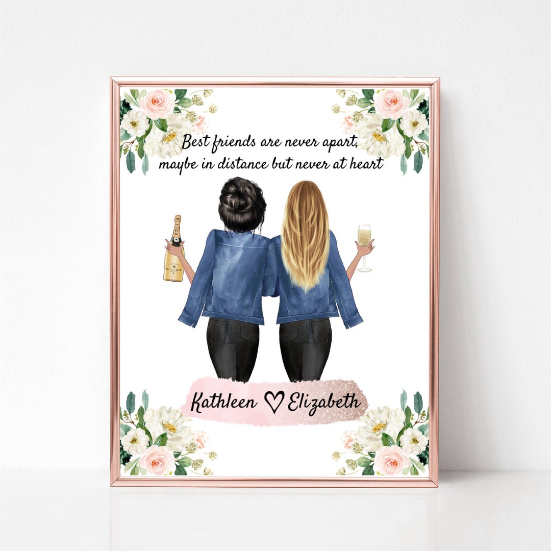 Best Friends Birthday, Custom Best Friend Print, Digital File Only