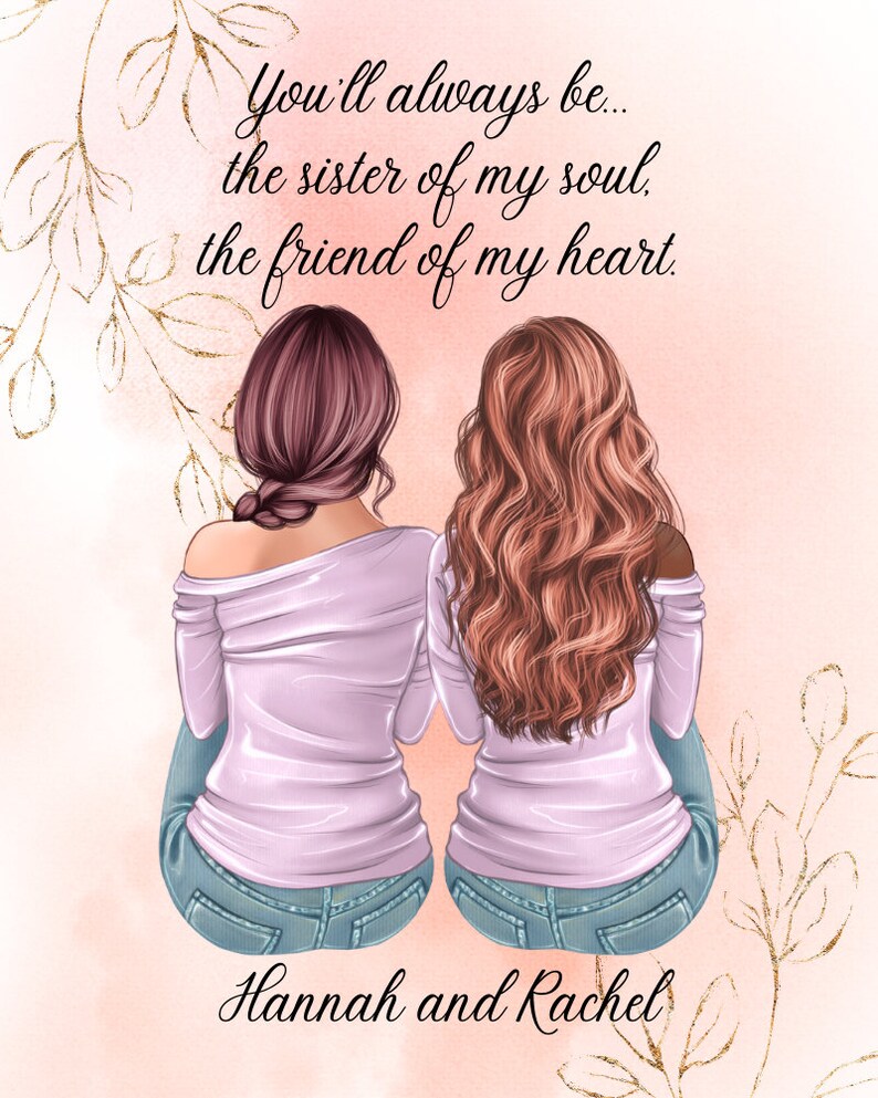 Personalized Best Friends Gifts Custom Friend Print Digital Etsy