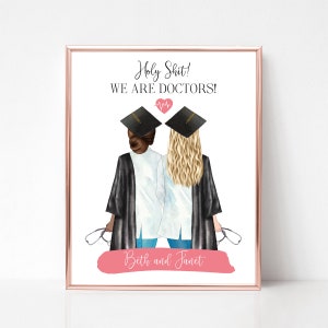 Doctor Graduation Gift, Personalized Doctor Print, Doctor Best Friends, Doctor Team, Graduation Medical School, Custom Doctor Print