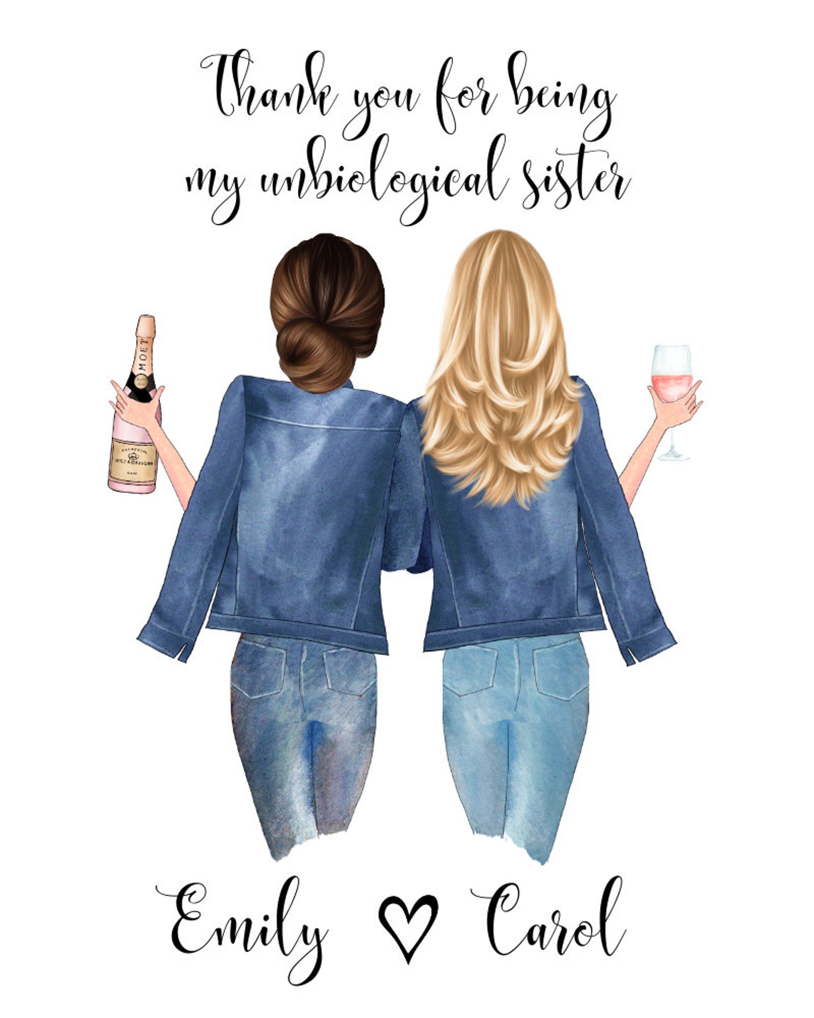 Best Friends Gifts Custom Best Friend Print Digital File Etsy