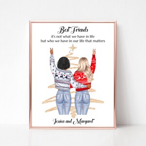 Personalised Friends Christmas Gift, Friend Gift, Friends Print, Best Friend Gift, Friend Birthday, Merry Christmas Friendship, Digital File