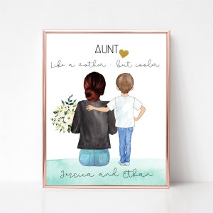 Personalized Auntie Gift, Aunt Gift, Thank You Gift for Aunt, Gift from Niece, Gift from Nephew, Christmas Gift for Aunt, Custom Family Gift