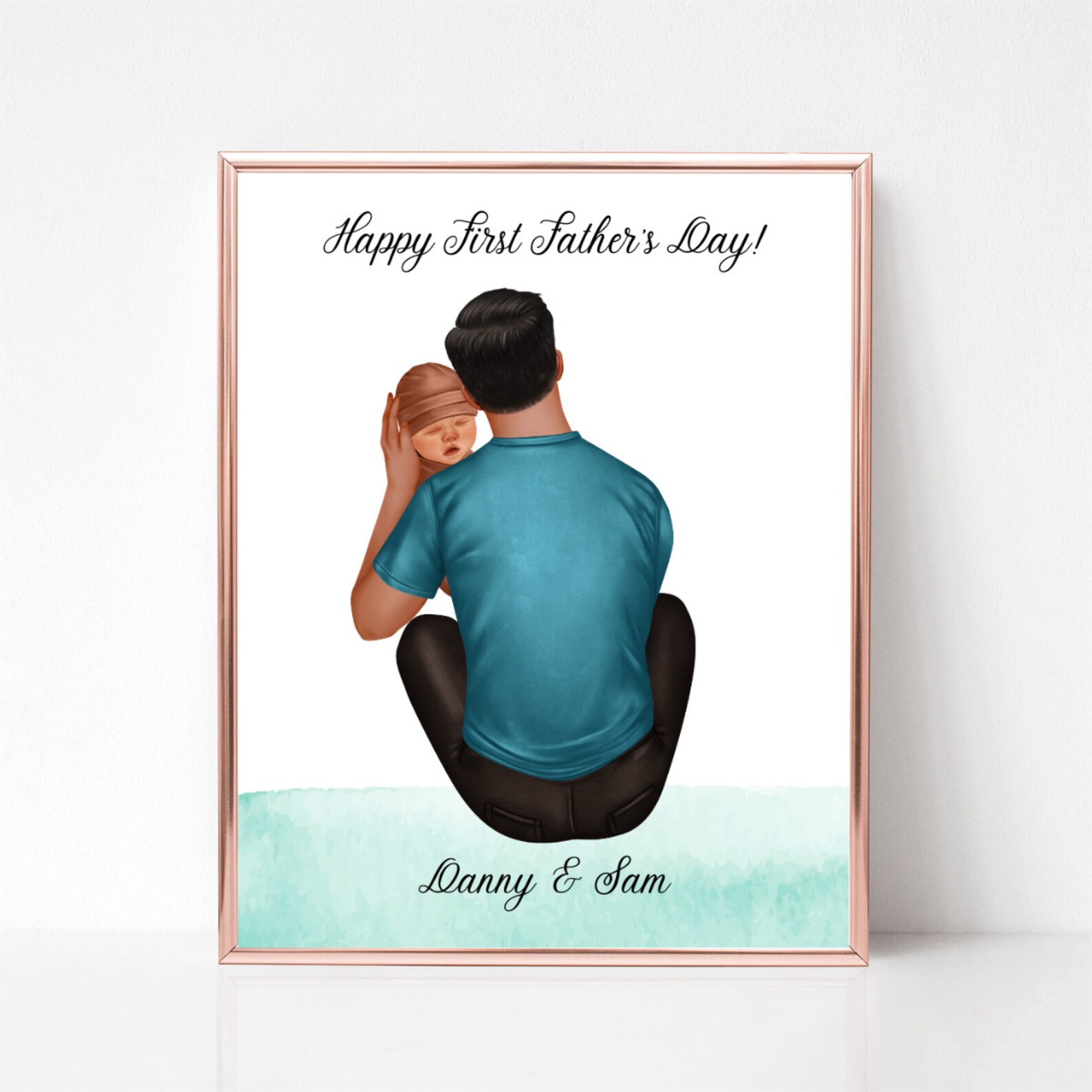 Custom Father's Day Print First Father's Day Gift Etsy