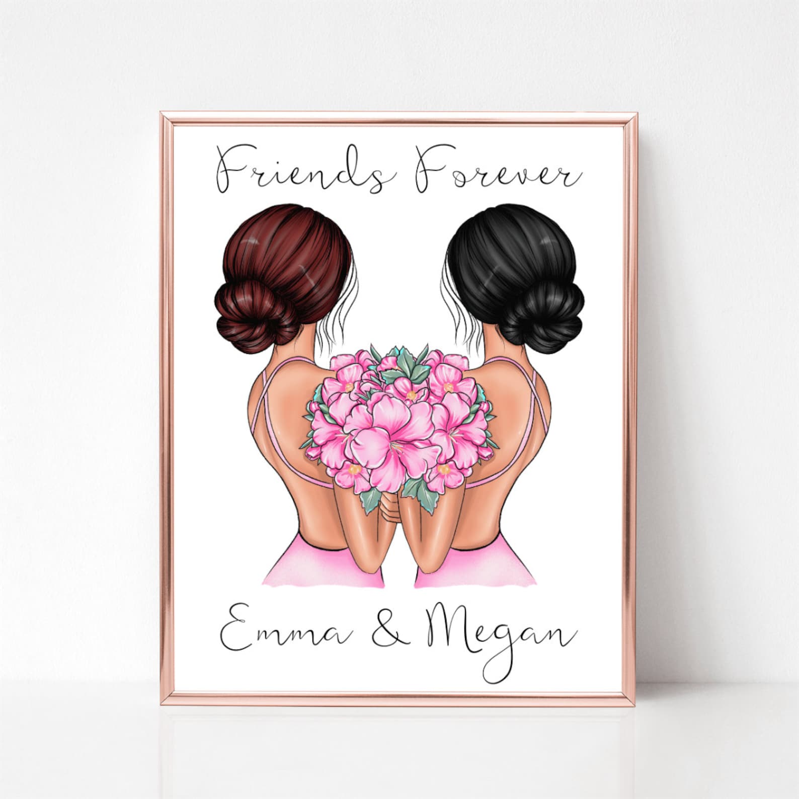 Best Friends Birthday Gifts Custom Best Friend Print Digital Etsy