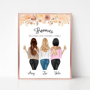 College Dorm Gift, Roomie Gift, Personalized Roommate Gifts, Dorm Decor, Birthday Roommate Gift Idea, Roommate Graduate Gift, Roommate Print