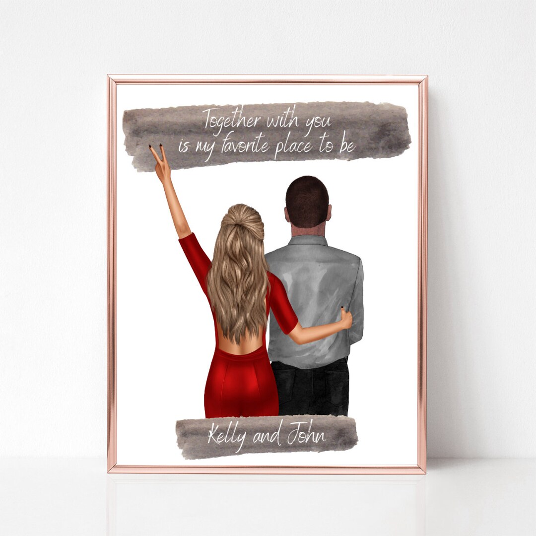 Personalised Couple Print Custom Couple Print Anniversary - Etsy