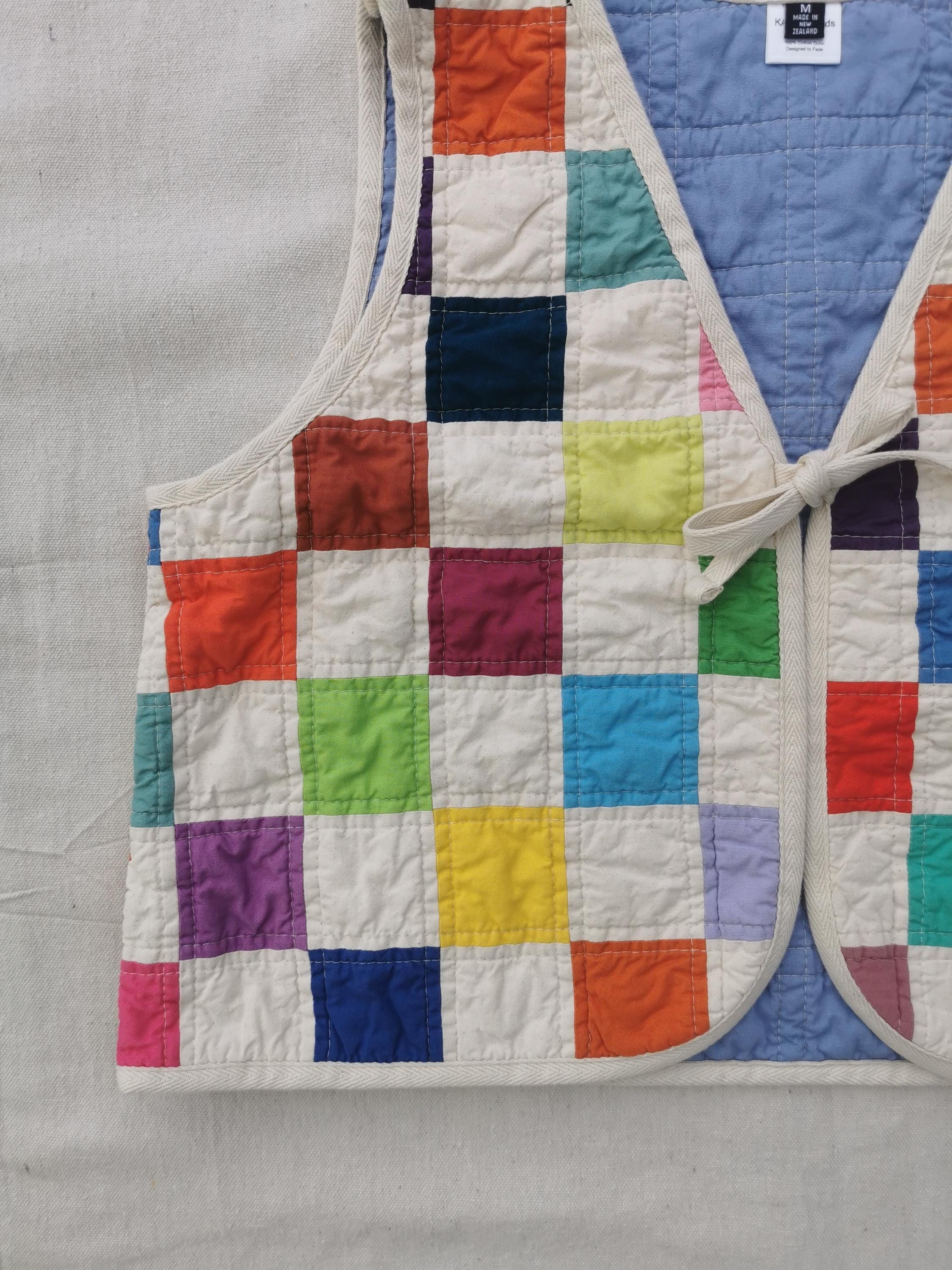 Size M - QUILTED VEST - Patchwork - Ready to Ship - Etsy
