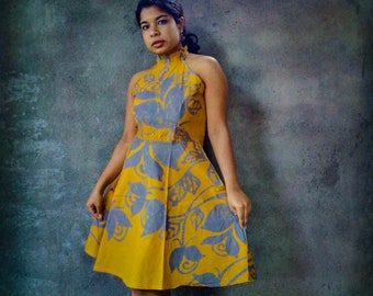 midi dress batik modern