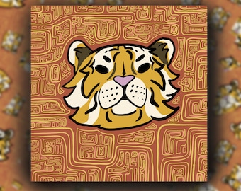 Tigerkopf Druck