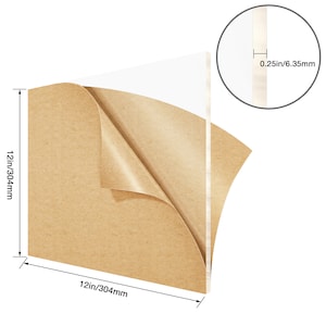2 Clear Acrylic Lucite Plexiglass Protector Placemats 