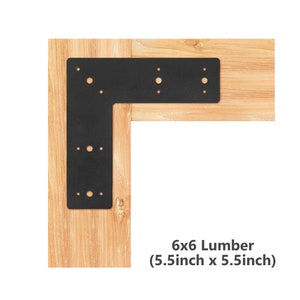 Sihnman 10&quot; X 10&quot; L shape steel flat plate(2 pc) with powder coating as mending plate, joining bracket, connecting bracket for truss framing