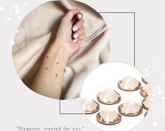 Elegant gyllene Swarovski-kristallarmband: Minimalistiska smycken