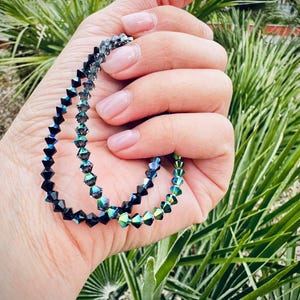 Swarovski Green Stretch bracelet, Swarovski Crystal Bracelet,Handmade jewelry,Women jewerly,Birthday gift,Minimalist jewelry,Crystal jewelry