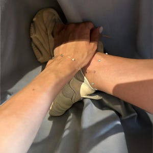 Minimalist Swarovski Crystal Anklet with Sterling Silver – AURA by Adivine