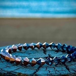 Swarovski Brown Crystal bracelet, Swarovski Stretch Bracelet,Handmade jewelry,Women jewerly,Birthday gift,Minimalist jewelry,Crystal jewelry