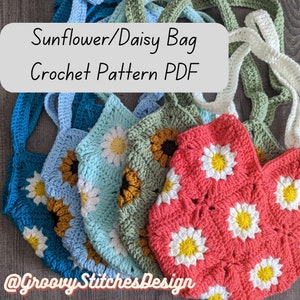 Sunflower/Daisy Bag Crochet PATTERN image 1