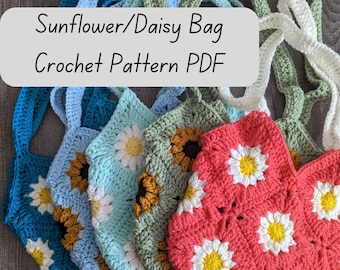 Sunflower/Daisy Bag Crochet PATTERN